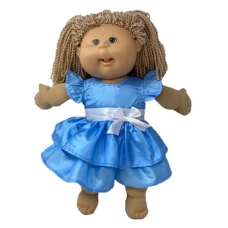 cabbage patch doll blue dress Cabbage Patch Kids Girl w/ Ice Cream Cone, Blue Dress & Brown Hair   geekedouttoys
