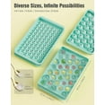 thumbnail image 2 of Round Ice Cube Trays with Lid and Bin - Small Circle Ice Maker Molds for Freezer, 73pcs Mini + 33pcs Standard Balls for Chilling Whiskey, Cocktails, Coffee - Reusable Easy-Release Sphere Ice Tray, 2 of 5