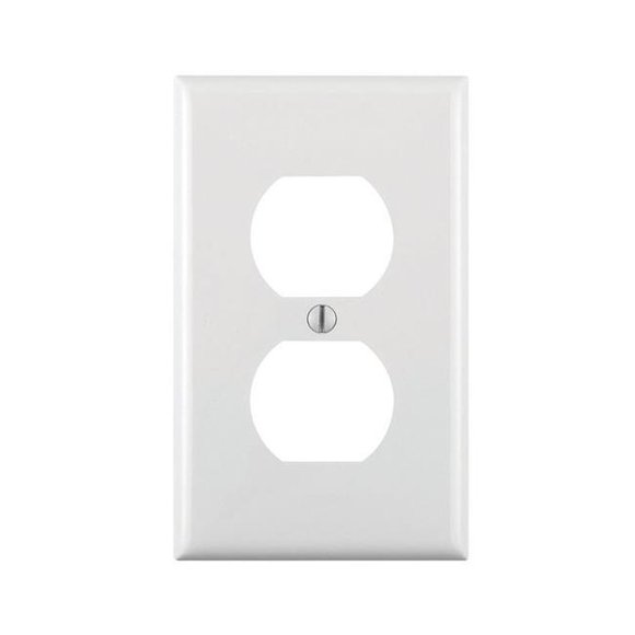 Leviton Manufacturing 80703-00W 1-Gang Duplex Receptacle Wall Plate White- pack of 20