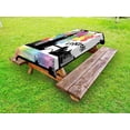 thumbnail image 1 of Retro Outdoor Tablecloth, Vintage London City View With Color Splashes Poster Style Grunge Urban Artwork Image, Decorative Washable Fabric Picnic Tablecloth, 58 X 120 Inches, Multicolor, by Ambesonne, 1 of 2