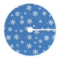thumbnail image 6 of Yayeee Christmas Tree Skirt 47 inches for Xmas Tree Holiday Party Decoration, Blue Snowflake Pattern, 6 of 6