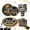 Black, variant on Clearance Sale under $10 Class Of 2026 Black & Gold Graduation Tableware Set Disposable Paper Plates Cups Napkins Kit For Graduation Celebrations