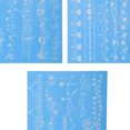 thumbnail image 3 of Unique Bargains 3 Pcs Luminous Fake Tattoos Necklace Pattern Temporary Tatto for Adult Fluorescent Blue, 3 of 5