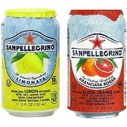 San Pellegrino Sparkling Beverage, Lemon, Blood Orange Variety, 11.15 Fl Oz., 12 Count