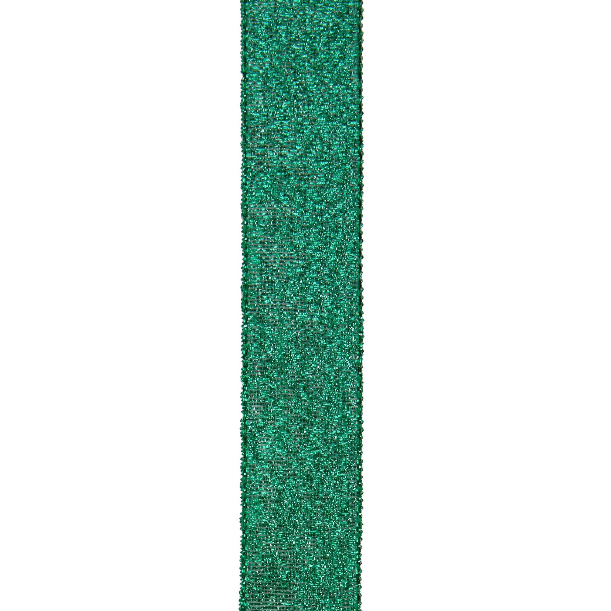 (3 pack) Offray Ribbon, Emerald Green 7/8 inch Galena Metallic Ribbon, 9 feet
