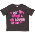 thumbnail image 3 of Inktastic Valentine's Day My Gigi Loves Me Hearts and Lips Boys or Girls Toddler T-Shirt, 3 of 5