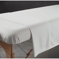 thumbnail image 3 of Linge de Lit Spa TC-200 Coton-Poly Percale Drap de Massage 50"x100 Pouces Blanc 4/Pack, 3 of 5