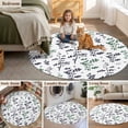 thumbnail image 6 of Green Grey Botanical 8' Round Area Rug, Watercolor Spring Floral Summer Leaf Washable Non-Slip Large Circle Rugs for Living Room Bedroom, Soft Low Pile Rug Carpet for Dining Room Kitchen Farmhouse, 6 of 9