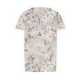thumbnail image 5 of Bcresic 2026 Summer Women Floral Print Tunic Tops Front Pleated Shirts Round Neck Pullover Shirt Short Sleeve Blouse Trendy Spring Outfits,A05-Multicolor,XX-Large, 5 of 6
