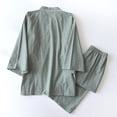 thumbnail image 5 of Wowcloth Men's Kimono Style Pajama Set, Lightweight Short-Sleeve and Shorts, Summer Loungewear for Home Comfort, 5 of 9