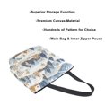 thumbnail image 3 of FORMRS Womens Canvas Tote Bag with Zipper Inner Pocket Shoulder Handbag, Snowy Winter, 3 of 7
