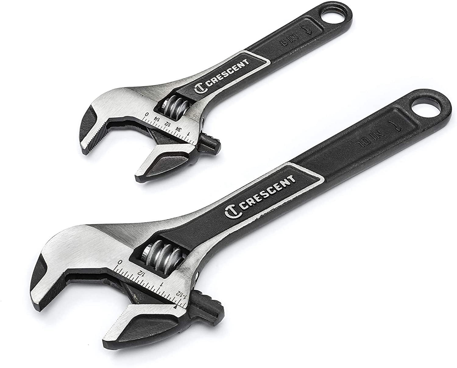 Crescent 2 Pc. Wide Jaw Adjustable Wrench Set 6" & 10" - ATWJ2610VS