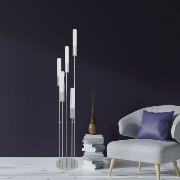 Acrylic Cylinder Floor Lamp // 5 Light