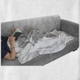 thumbnail image 6 of Zodiac Aries Soft Flannel Fleece Throw Blanket, Zentangle Ram's Head in Tattoo Style Doodle with Curly Artwork, Cozy Plush for Indoor and Outdoor Use, 50" x 60", White and Black, by Ambesonne, 6 of 6