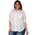 thumbnail image 2 of Camisa oversize talla extra, modelo 0707 (Blanco) blanco 36 Roman Fashion Camisa extra 0707, 2 of 6