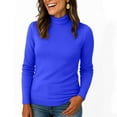 thumbnail image 5 of Turtleneck Sweaters for Women, Long Sleeve Casual Pullover Tops, Lightweight Winter Knit Wear for Soft Comfort 2026 Blue M, 5 of 5