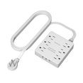 thumbnail image 1 of LIDER Extensor de Contactos con 6 Receptáculos, USB-A y 2 USB-C, Clavija Plana Ultra-Delgada con Ext, 1 of 8