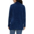 thumbnail image 2 of Orvis Womens Cardigan Sweater Chenille Pockets Soft Open-Front Midweight (Blue,X-Large), 2 of 6