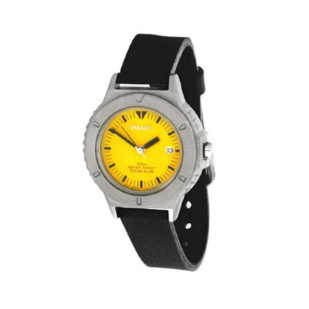 Ladies Black Leather Watch