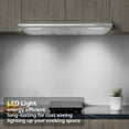 thumbnail image 5 of CIARRA Under Cabinet Range Hood 30 inch Slim Vent Hood for Kitchen in Stainless Steel with 3 Speed Exhaust Fan, Push Button,CAS918B75, 5 of 8