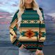 thumbnail image 1 of Pntutb Mujeres Otoño e Invierno Casual Folk-Personalizado Impreso Cuello Redondo Manga Larga Jersey Blusa Sudadera tops Pntutb Pntutb-990, 1 of 5