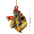 thumbnail image 2 of Fiudx Adorno Navideño de Bombero, Diseño Acrílico Personalizado, Papá Noel Bombero Pintado a Mano, Decoración Única para Árbol de Navidad, Colgante Navideño Versátil, Regalo para Fiestas, 1 Pieza, 2 of 2