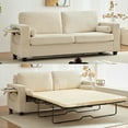 thumbnail image 6 of ZAFLY 83”Pull Out Sofa Bed, Corduroy Convertible Sofa Bed with Storage Shelf, Sleeper Sofa Queen Couch with Pull Out Bed - Beige, 6 of 6
