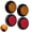 2x Amber + 2x Red, variant on 10 PC 2" Round LED Light Side Marker Clearance [13 LEDs] [Rubber Grommet + Removable 2 Wire Pigtail Plug] [IP 67] for Trailers RV's Trucks Off Road- 10 Red Lights