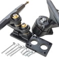 thumbnail image 2 of Skateboard Trucks 6.25 Inch (2 Pieces Trucks) Skateboard Riser Pads Bushings Mounting Hardware Set for Longboard Decks Cruiser Skate Board Black, 2 of 6
