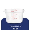 thumbnail image 2 of Recipiente de Policarbonato Graduado Caledonia Redondo 12 Qt, 2 of 6