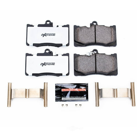 Power Stop Z26-1474A Brake Pads Z26 Street Warrior Carbon Fiber-Ceramic for 2012-2021 Tesla Model S 2016 Camaro LT 2015-2016 Corvette Stingray 2LT