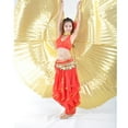 thumbnail image 3 of Pantalons Harem de Danse du Ventre pour Femmes Tribaux Amples Bas d'Entraînement Arabe Jupe Pantalons d'Halloween Costumes Rouges, 3 of 9