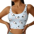 thumbnail image 2 of Lsque Cute Farm Cow Printed Women'S Sports Bra, Compression, Moisture Wicking, High-Impact Sports Bra For Women,Supportive sports bra-Small, 2 of 9