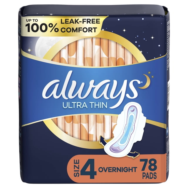 Almohadillas sanitarias Always Ultra Thin Overnight tamaño 4 78 unidades