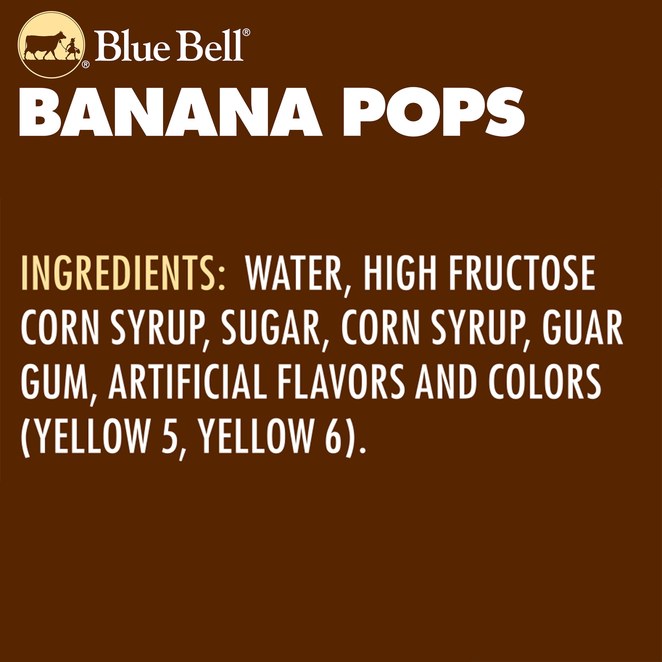 Blue Bell Fat Free Banana Pops, 2.0 fl oz, 12 Count