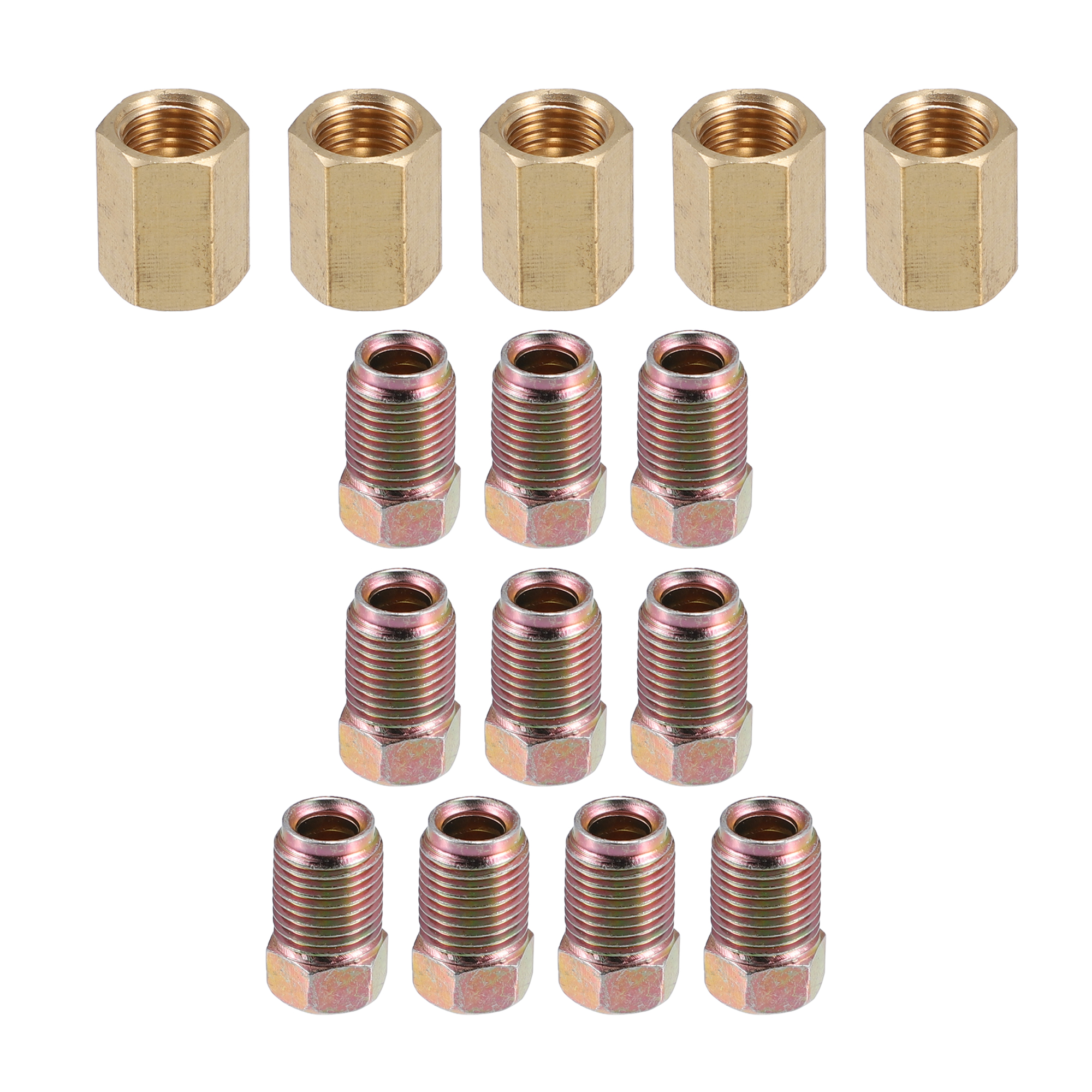 Unique Bargains 15pcs Motorcycle Brake Line Tube Fittings 3/8"24