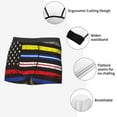 thumbnail image 3 of Haiem First Responder American Flag Men's Boxer Briefs, Every Day Comfort Stretch Cotton Moisture-Wicking Underwear-Small, 3 of 5