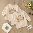 thumbnail image 3 of Girl Outfits Cute Letter Printed Long Sleeve Romper Sweatshirt Baby Sleeper for Boys 0-3 Months, 3 of 7