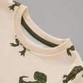 thumbnail image 5 of Pandaie Toddler Sweatshirt Boys Girls Long Sleeve Pullover 3T 4T 5T Dinosaur Cartoon Crewneck Tops Fall Winter Clothes 2-8Y Beige 2-3 Years, 5 of 7