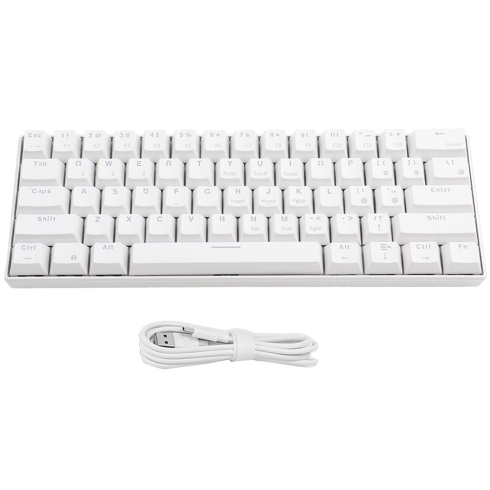 Gupbes Computer Game Keyboard 17 Light-emitting Modes Wired Wireless Dual-mode Keyboard For Computer PC Walmart Canada LED Backlit Wired Keyboard ABS Material Gaming Light-Emitting USB Keyboards for Computer PC White