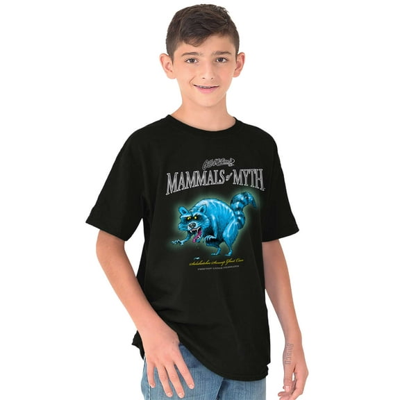 Funny Hunting Myth Swamp Raccoon Crewneck T Shirts Boy Girl Teen Brisco Brands L