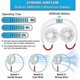 thumbnail image 2 of Neck Portable Sports Fans Hands Free Mini USB Rechargeable Headphones Design Portable Small White, 2 of 4