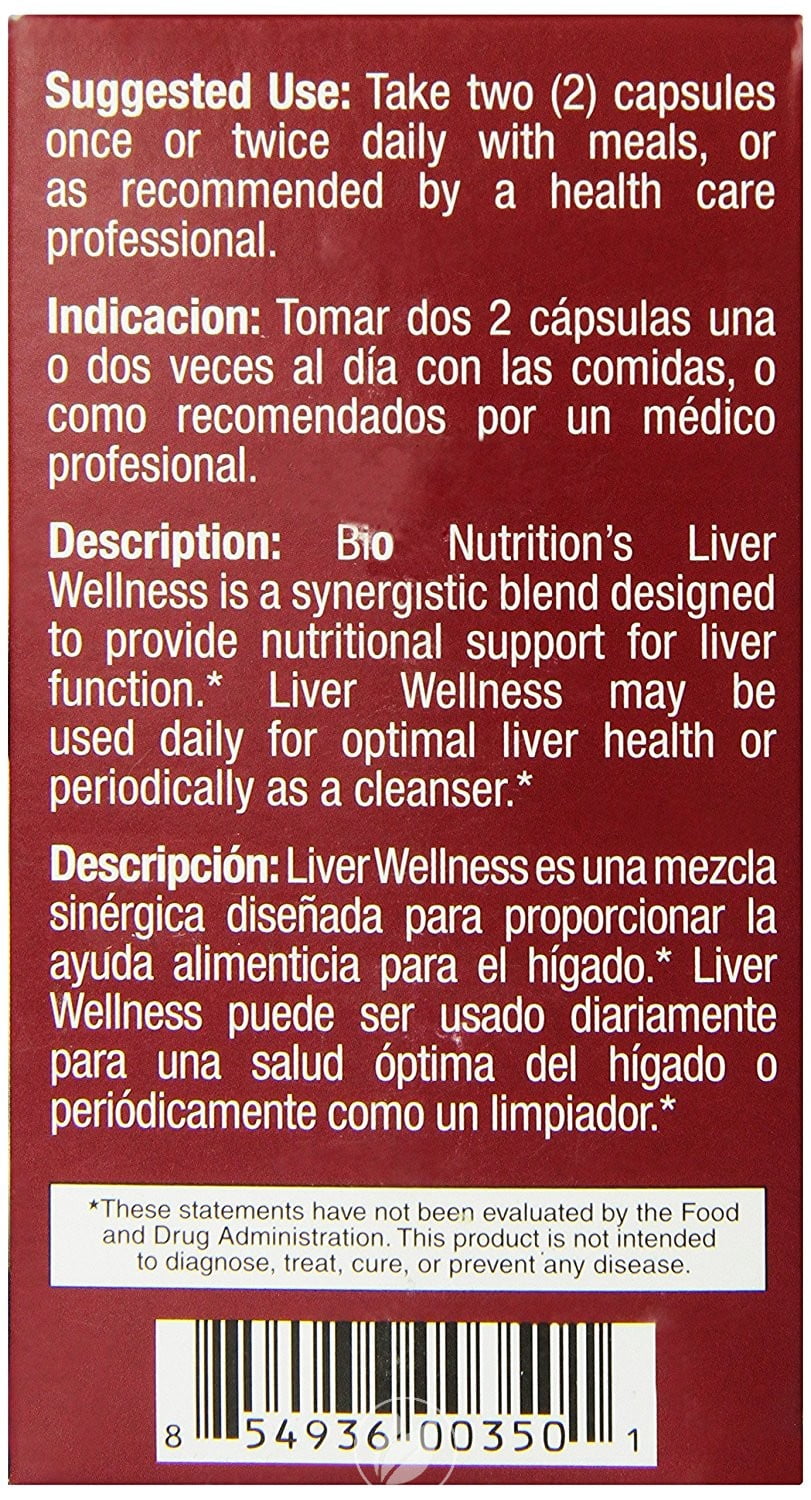 (3 Pack) Bio Nutrition Liver Wellness 60Vc