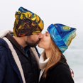 thumbnail image 5 of Pofeuu Sunflower Starry Night Vibes Print Beanie Hat for Men Women Knit Winter Hat Warm Cuffed Skull Beanie Slouchy Soft Unisex, 5 of 6
