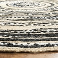 thumbnail image 3 of SAFAVIEH Cape Cod Corrine Braided Area Rug, 6' x 6' Round, Black/Ivory, 3 of 6