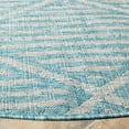 thumbnail image 3 of SAFAVIEH Courtyard Corinna Geometric Indoor/Outdoor Area Rug, Aqua/Grey, 6'7" x 6'7" Round, 3 of 8