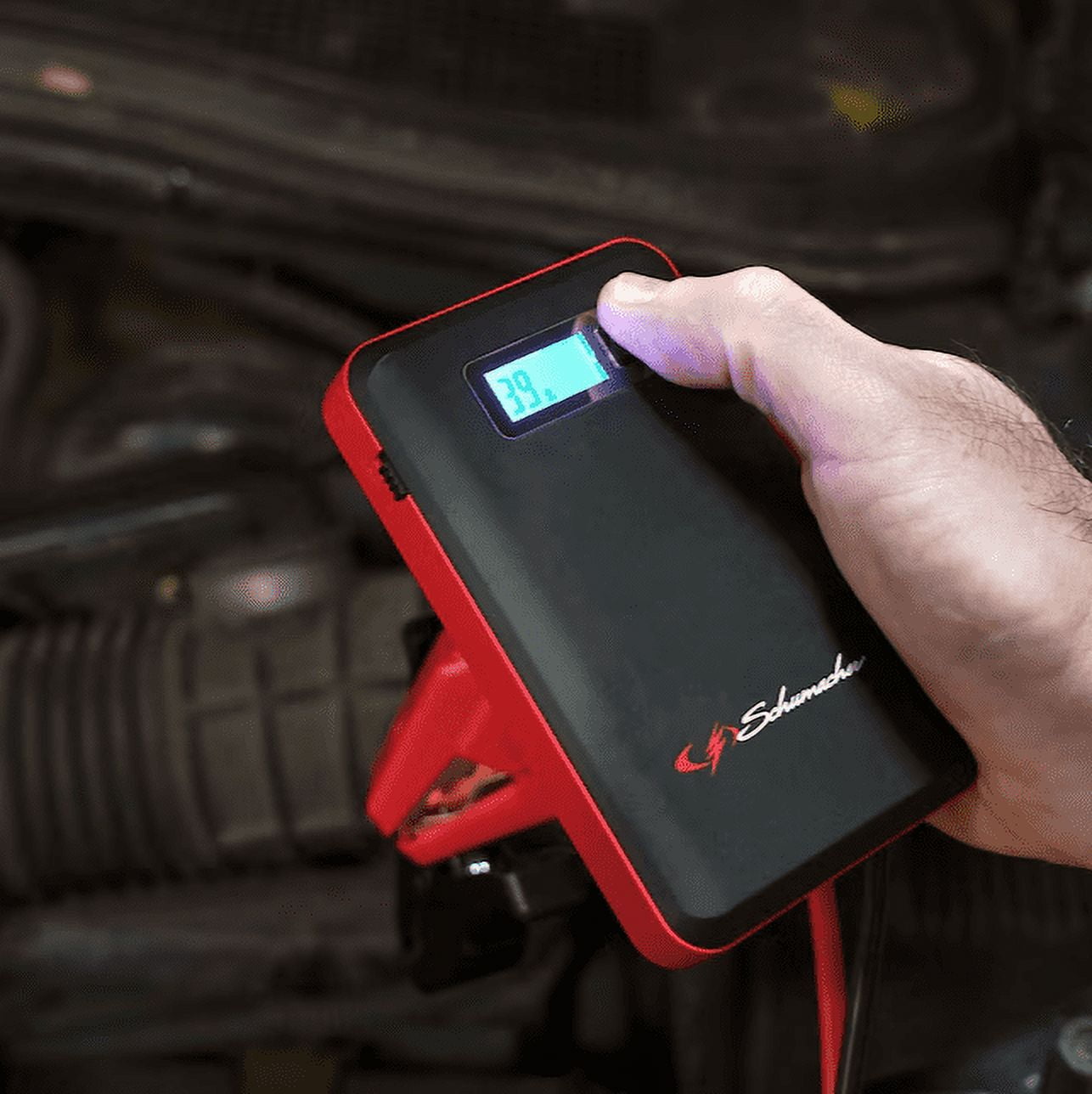 Schumacher Electric Portable 600 Peak Amp Lithium Ion Car Battery Jump Starter and Power Pack with USB Ports, 12V DC