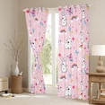 thumbnail image 3 of Manfei White Lovely Rabbit Blackout Curtains Set of 2 (52x84 Each),Cartoon Zoo Animal Window Curtains,Cute Flower Colorful Rainbow Curtains and Drapes For Girl,Luxury Bedroom Decor, 3 of 6