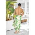 thumbnail image 3 of LA LEELA Men's Bath Trunk Swimwear Sarong Pareo Beach Wrap One Size Parakeet, Tropical Summer Vacation Party, 3 of 4