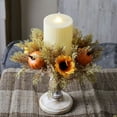 thumbnail image 4 of Vikakiooze Pumpkin Sunflower Candle Candle Holders Aroma Wreath Circles Decorative Supplies Table Decorations, 4 of 6